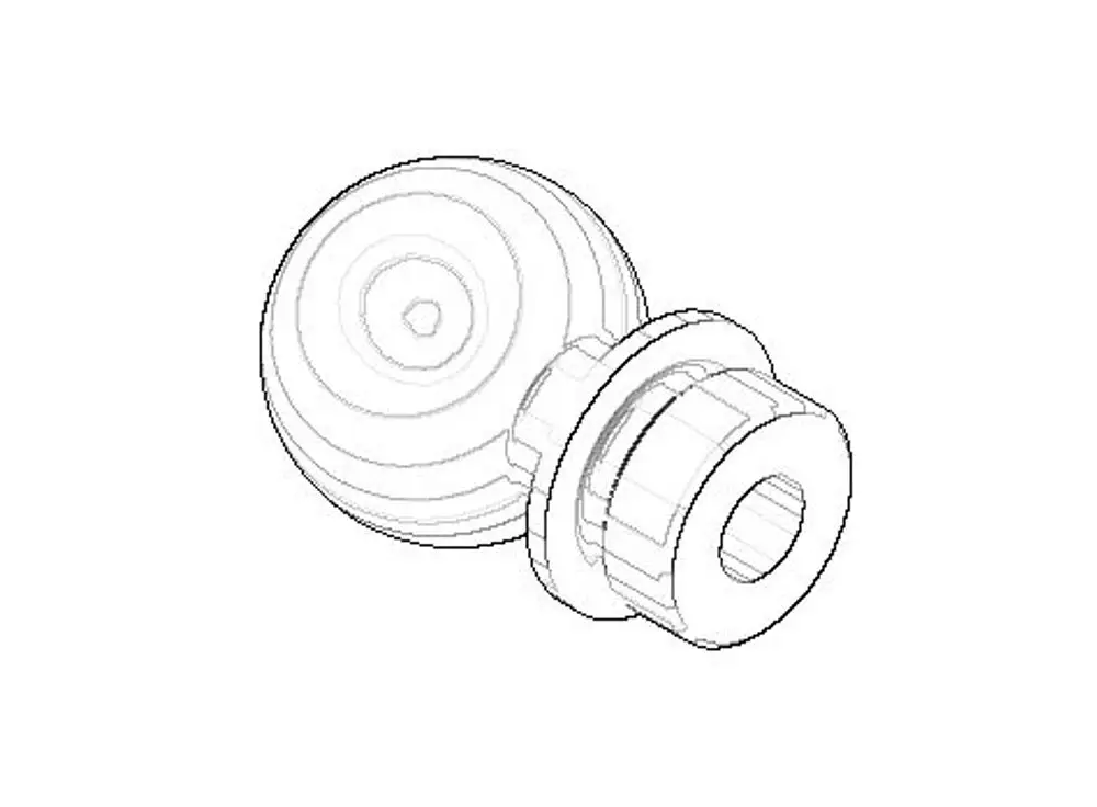 DORNBRACHT Kugelgelenk für Luftsprudler Bidet ERSATZTEILE 092140007 D. 20 x 31 mm Chrom, 092140007-00 Galeriebild 1